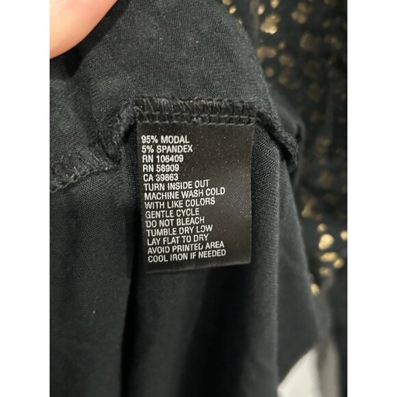 Alex Marie Black Gold Long Sleeve Top With V-Neck Sz XL - Picture 6 of 8